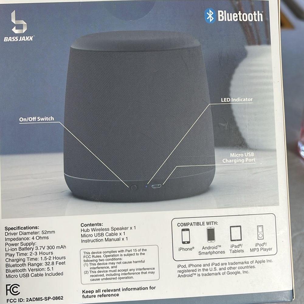 Hub Wireless Speaker - Black - Picture 3 of 6